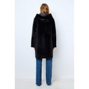 Manteau Peaux Lainees Letitia - Marine