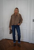 Delfine Taupe - Suede Jacket