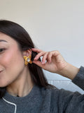 Chantal Audias Vintage Earrings - Hammered Floral Motif