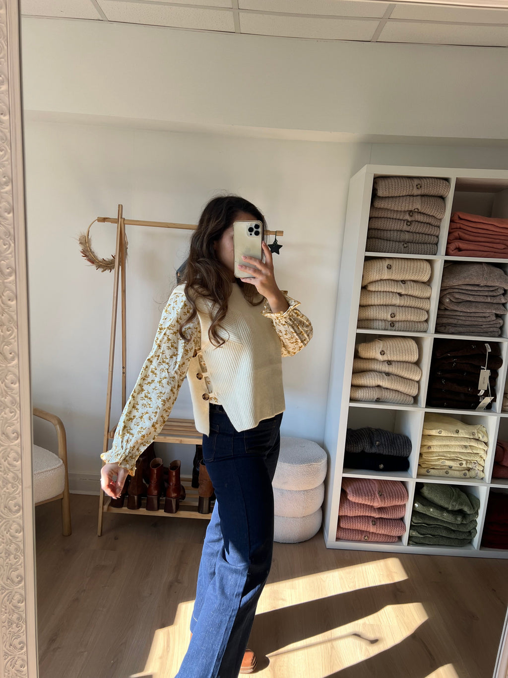 Pull Sans Manches Isaure - Écru