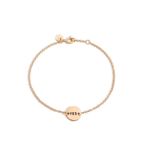 Bracelet Yes/No Symbols - Or Rose 9K