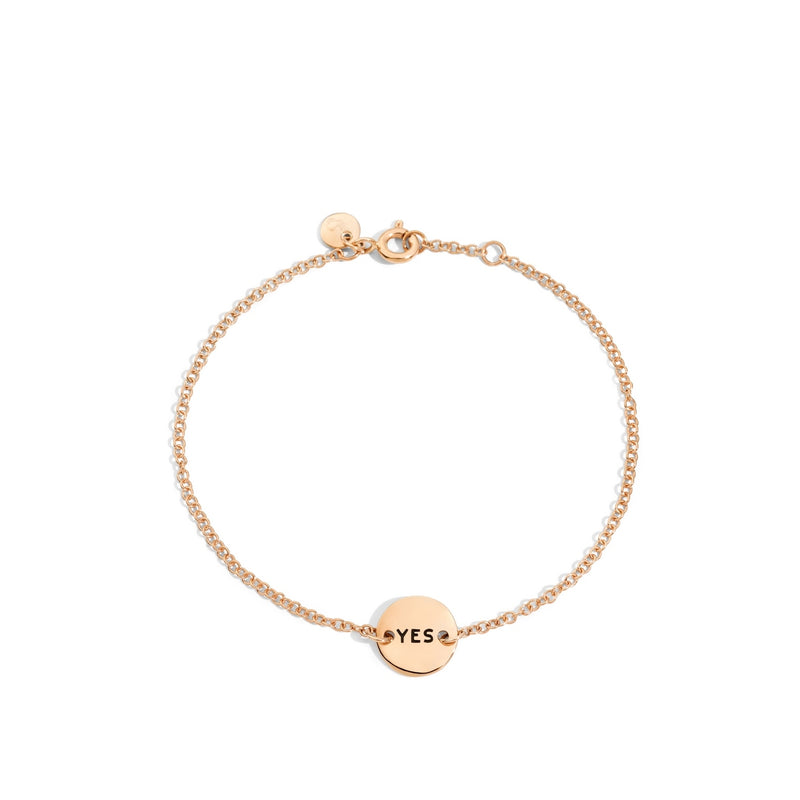 Bracelet Yes/No Symbols - Or Rose 9K