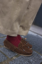 Chocolate Suede Loafers