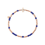Mini Granelli Bracelet - 9K Rose Gold & Blue Ceramic