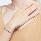 Mini Granelli Bracelet - 9K Rose Gold & Blue Ceramic