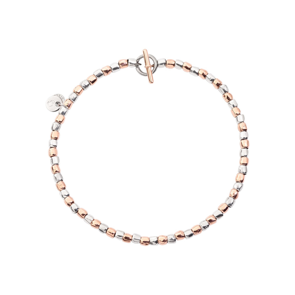 Bracelet Mini Granelli - Or Rose 9K & Argent