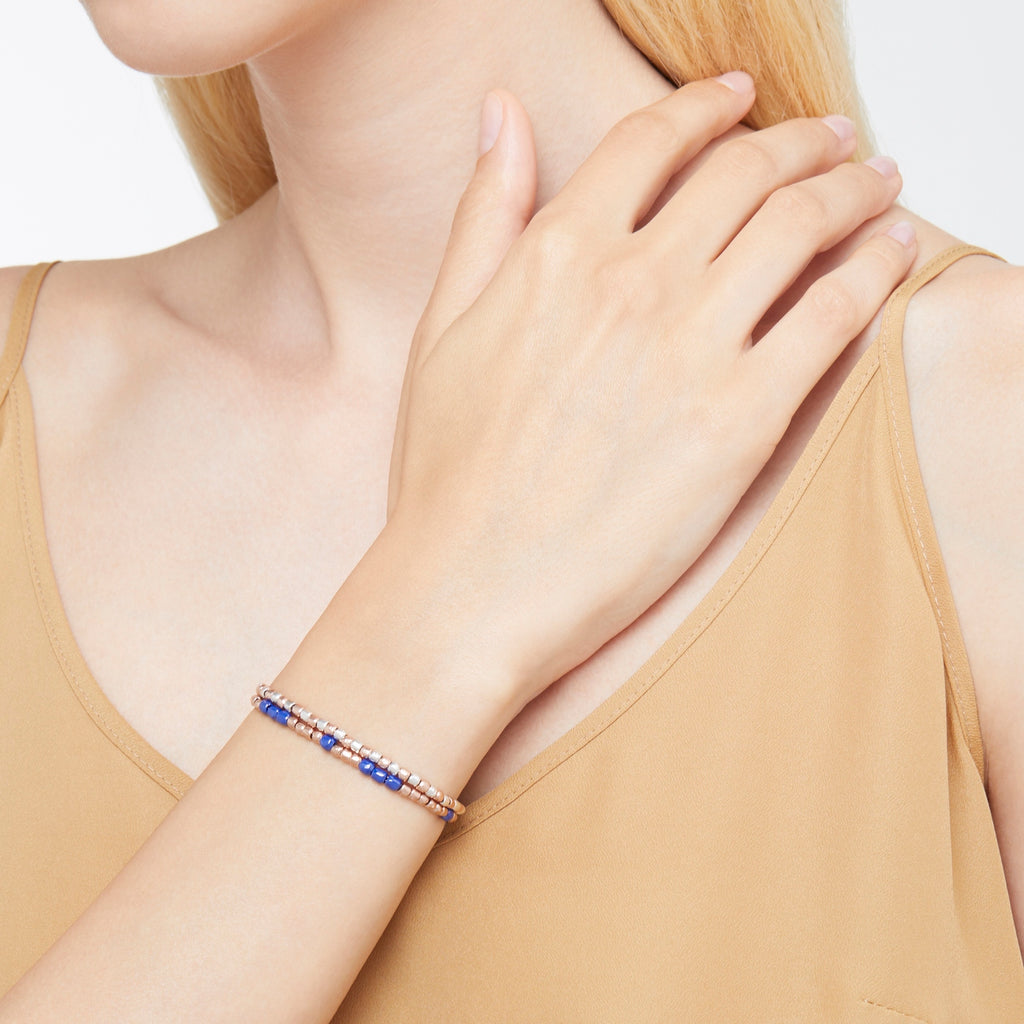 Bracelet Mini Granelli - Or Rose 9K & Argent