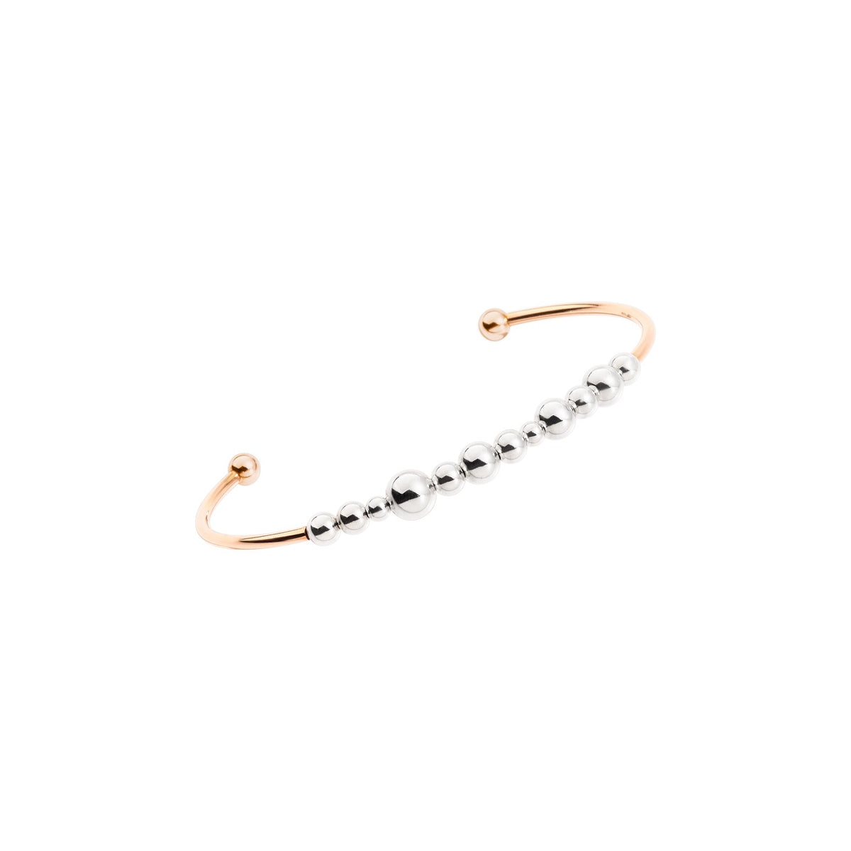 Stelt armband Bollicine - 9K roséguld & silver