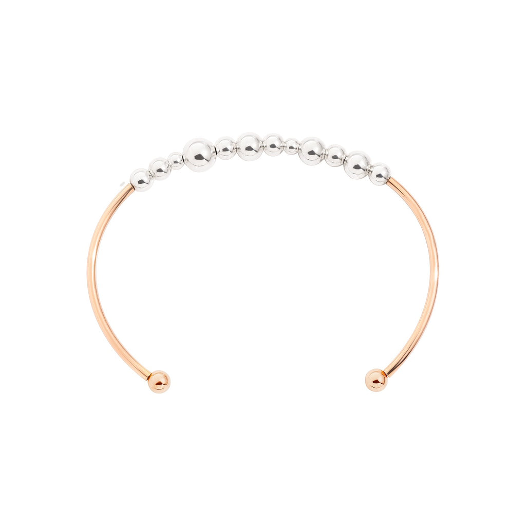 Stelt armband Bollicine - 9K roséguld & silver