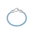 Armband Nodo - Zilver & blauw en lichtblauw koord