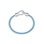 Armband Nodo - Zilver & blauw en lichtblauw koord