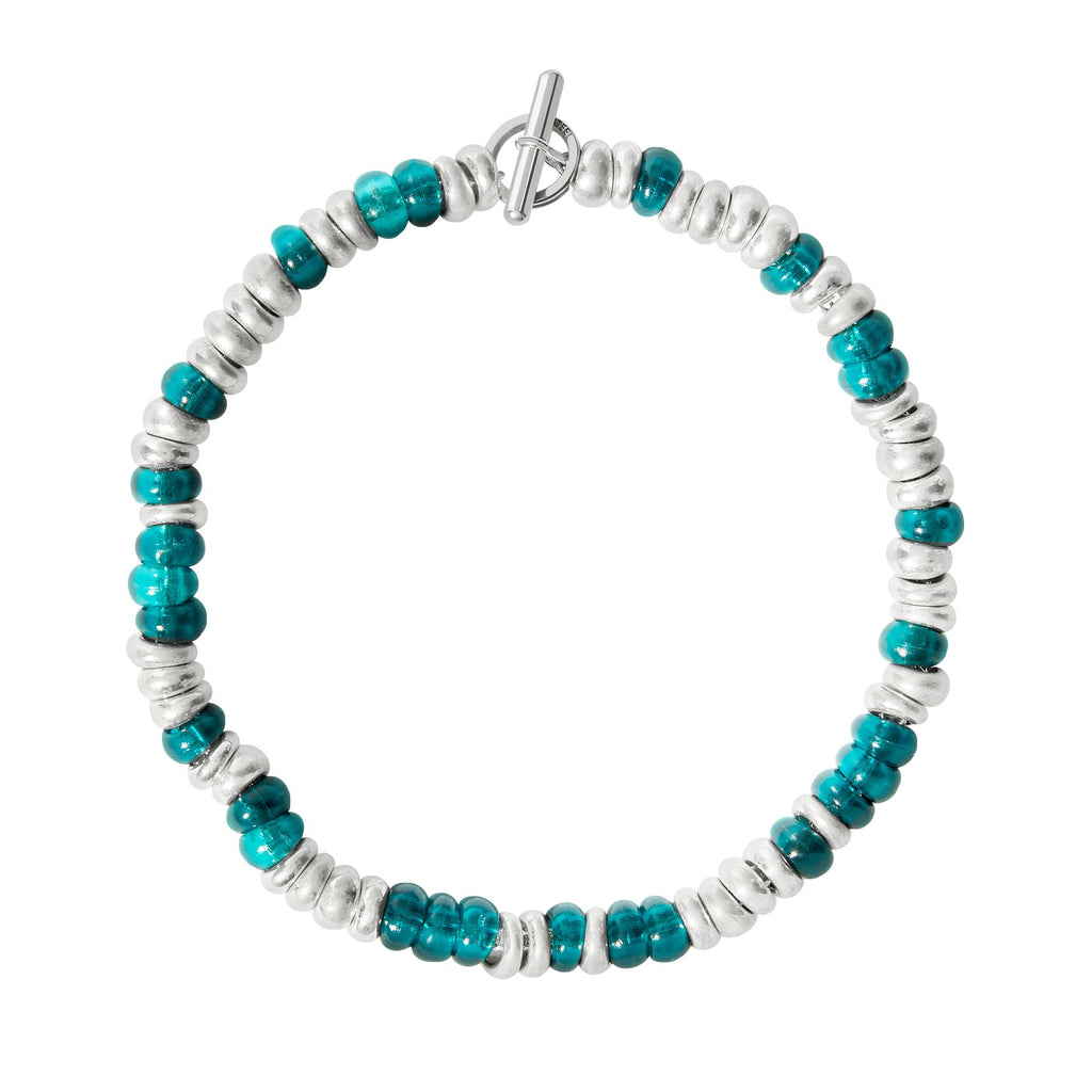 Bracelet Rondelle - Argent & Plastique recyclé