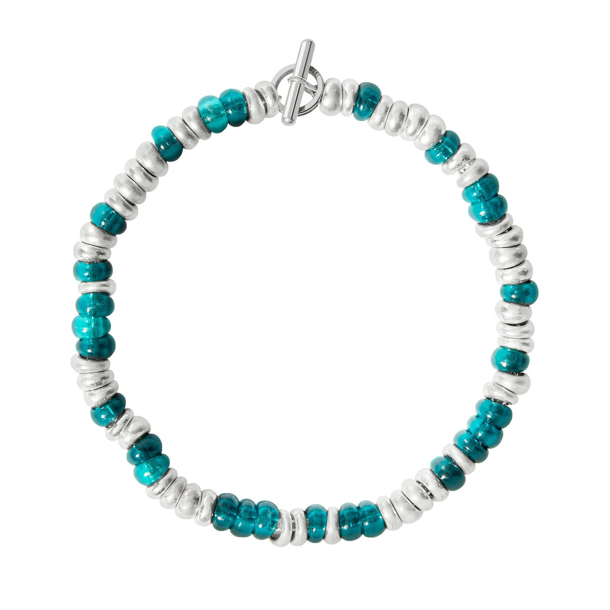 Bracelet Rondelle - Argent & Plastique recyclé