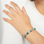 Bracelet Rondelle - Argent & Plastique recyclé