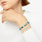 Bracelet Rondelle - Argent & Plastique recyclé