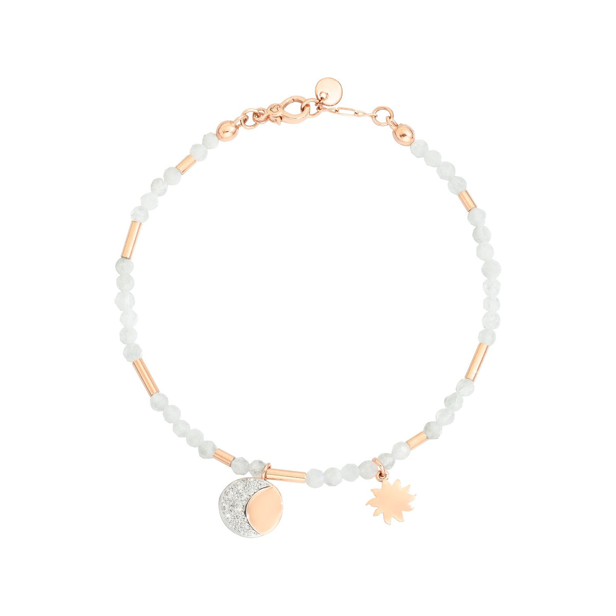 Moon & Sun Armband - 9K Roséguld & Månsten