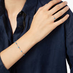 Bracelet Mini Granelli - Or Rose 9K & Céramique turquoise