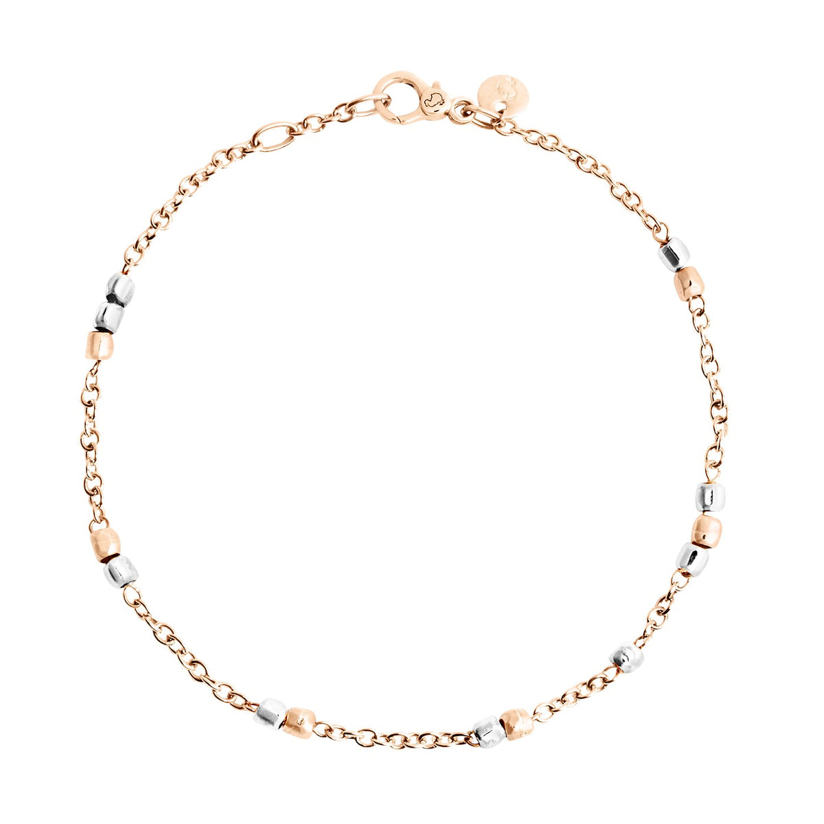 Armband Mini Granelli - 9K Roséguld & Silver