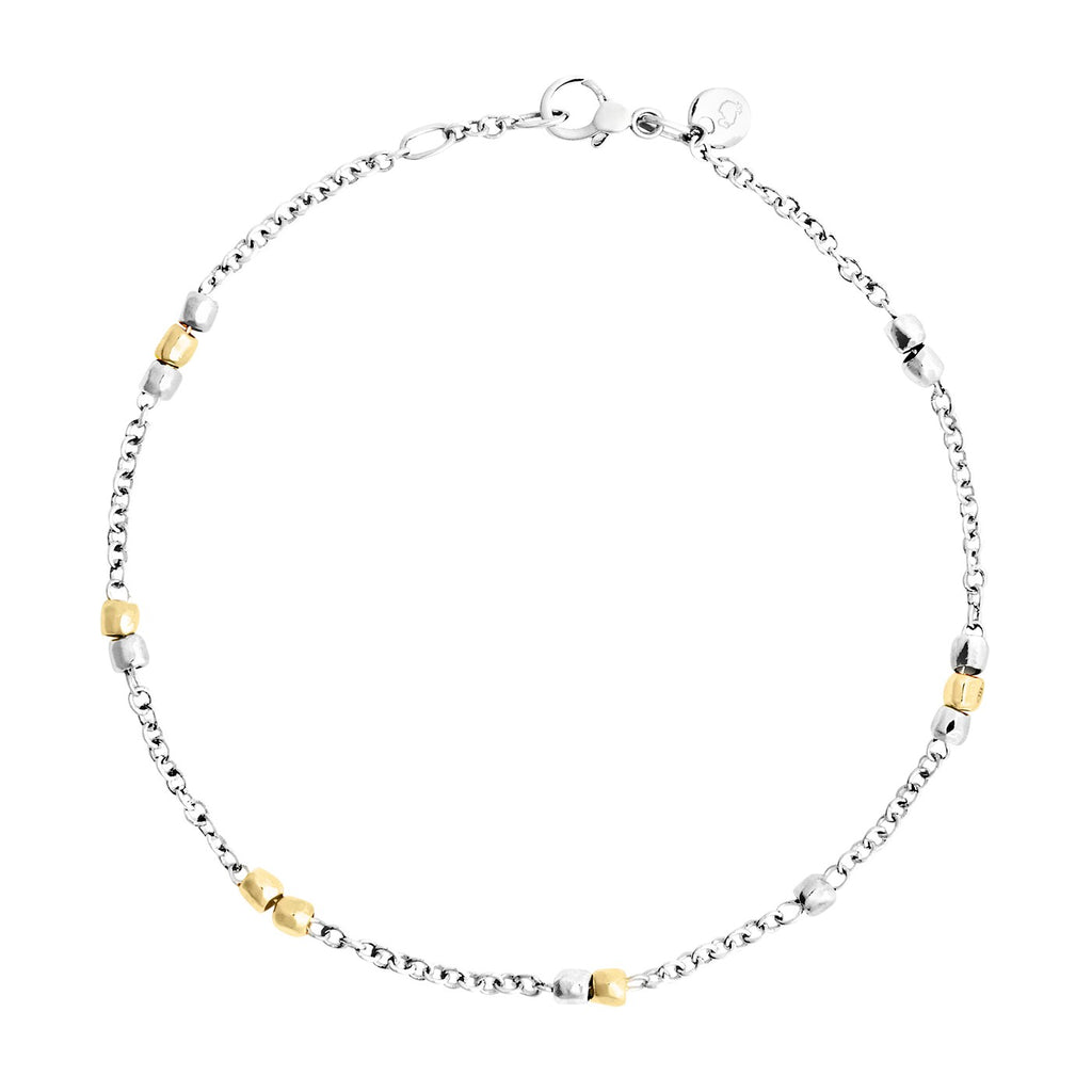 Armband Mini Granelli - 18K gult guld & silver