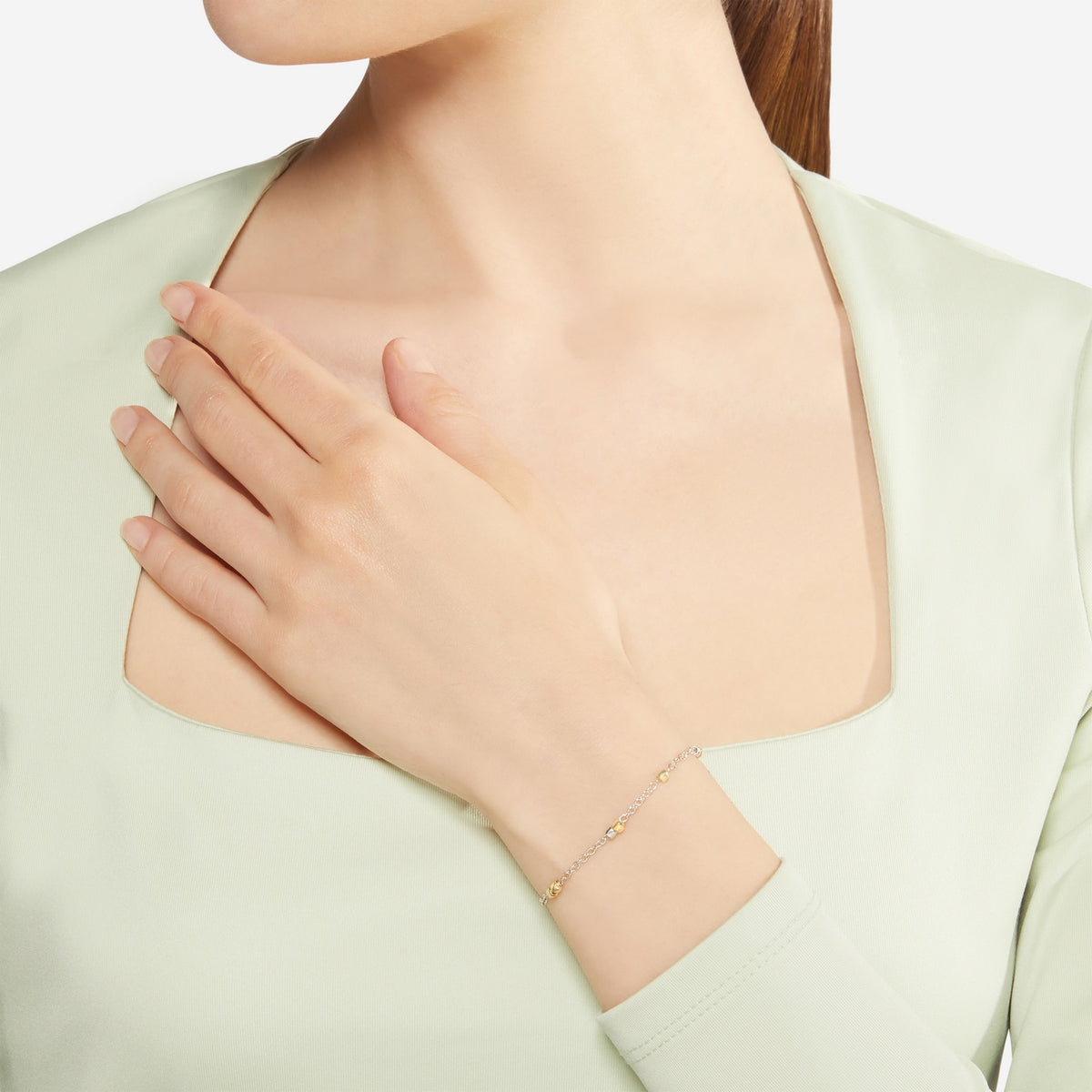 Armband Mini Granelli - 18K gult guld & silver