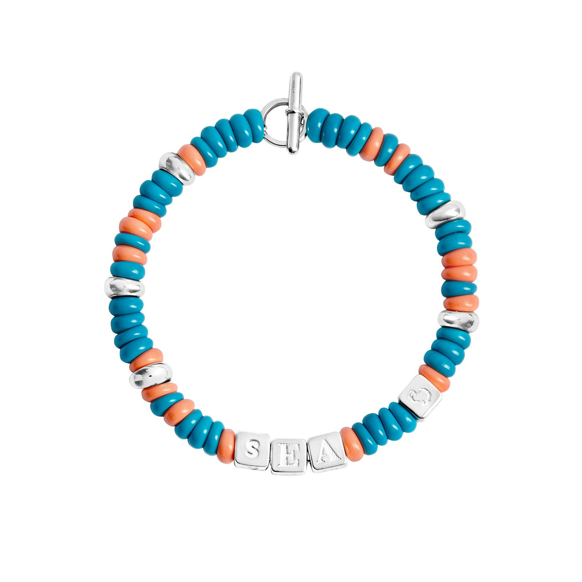 Pulsera Rondelle Tenaka - Plata y plástico reciclado
