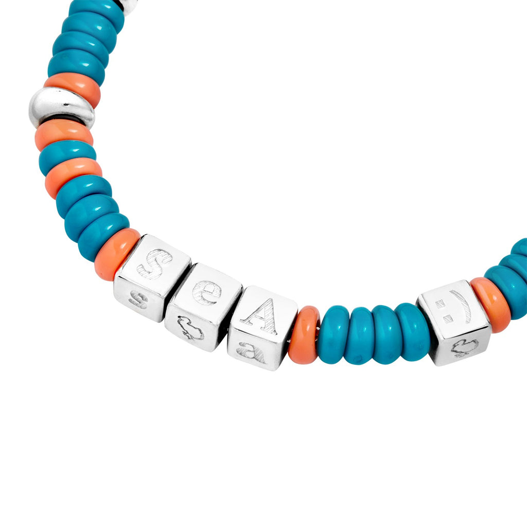 Pulsera Rondelle Tenaka - Plata y plástico reciclado