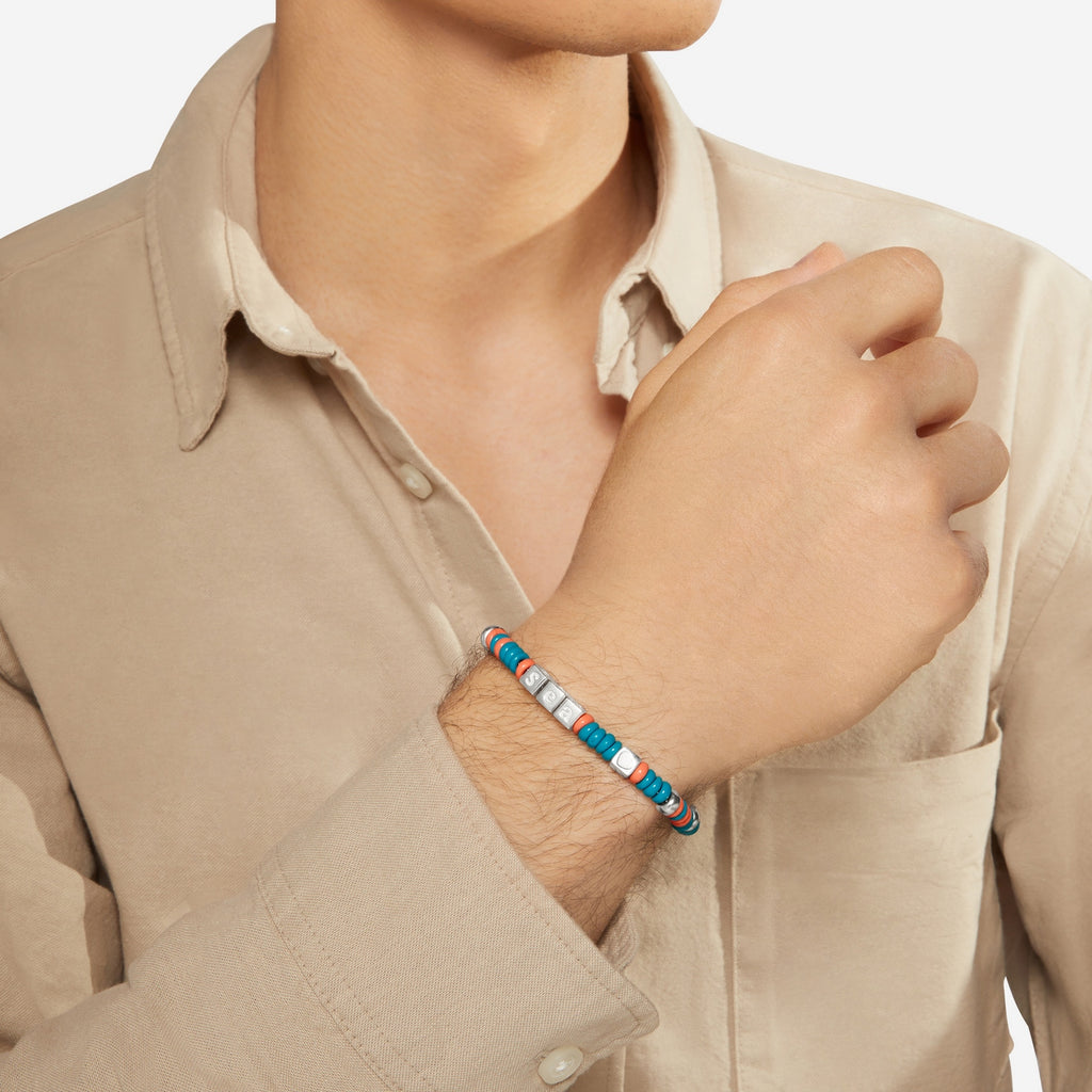 Pulsera Rondelle Tenaka - Plata y plástico reciclado