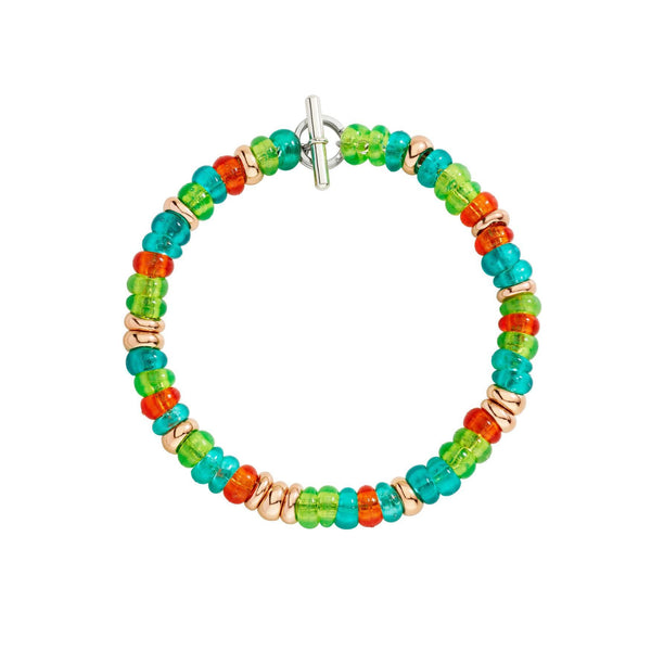 Bracelet Rondelle - Argent doré & Plastique recyclé