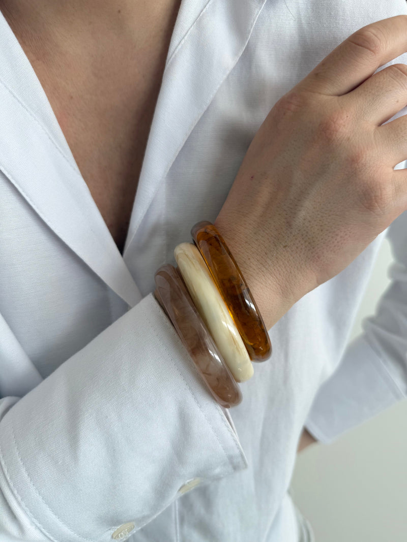 Lot De 3 Joncs Résine Erica Brun