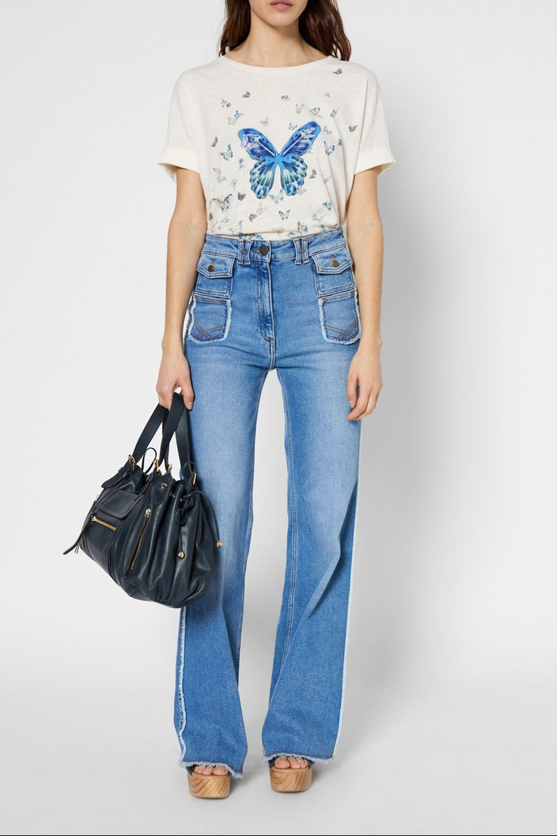 T-Shirt Georgette - Indigo