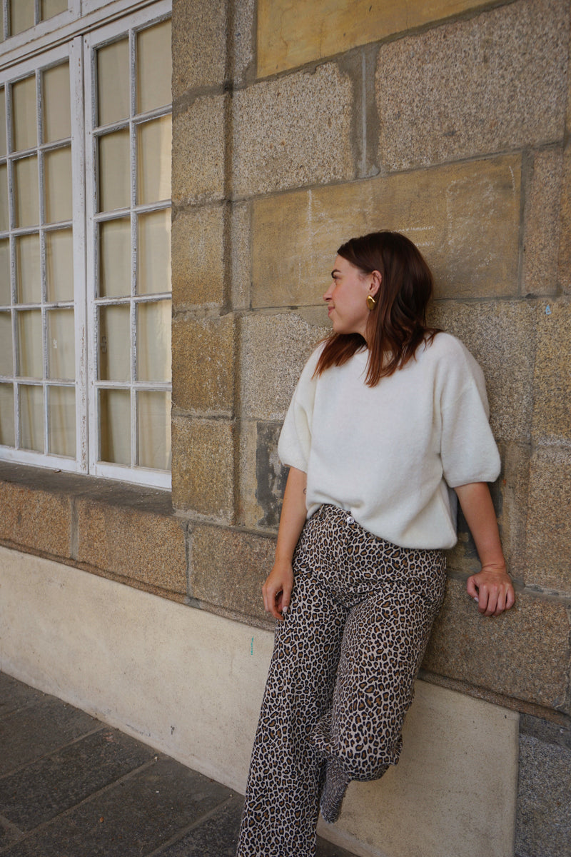 Jean Flare Leopard Alix