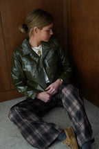 Scarlett Vinyl Jacket Khaki