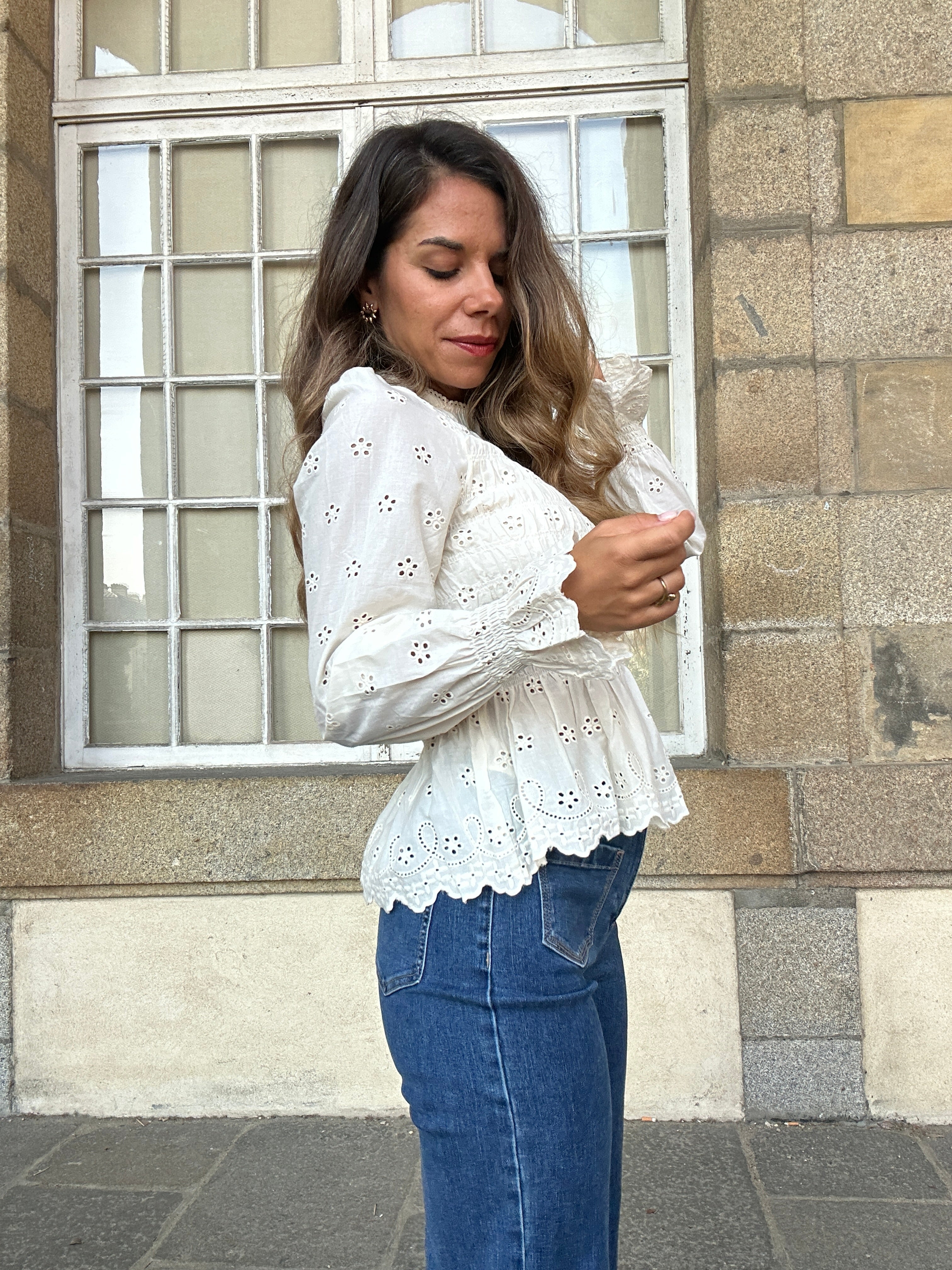 Charlize smocked blouse