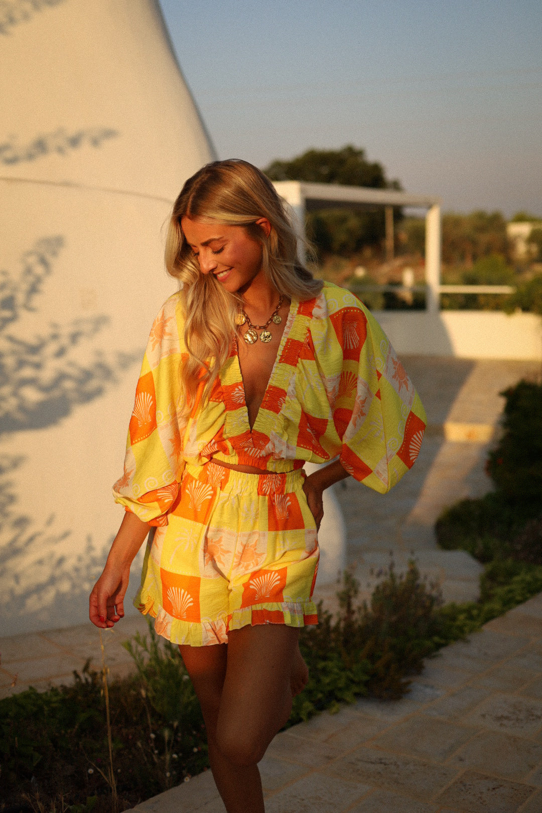 Colette Amarillo - Conjunto Estampado