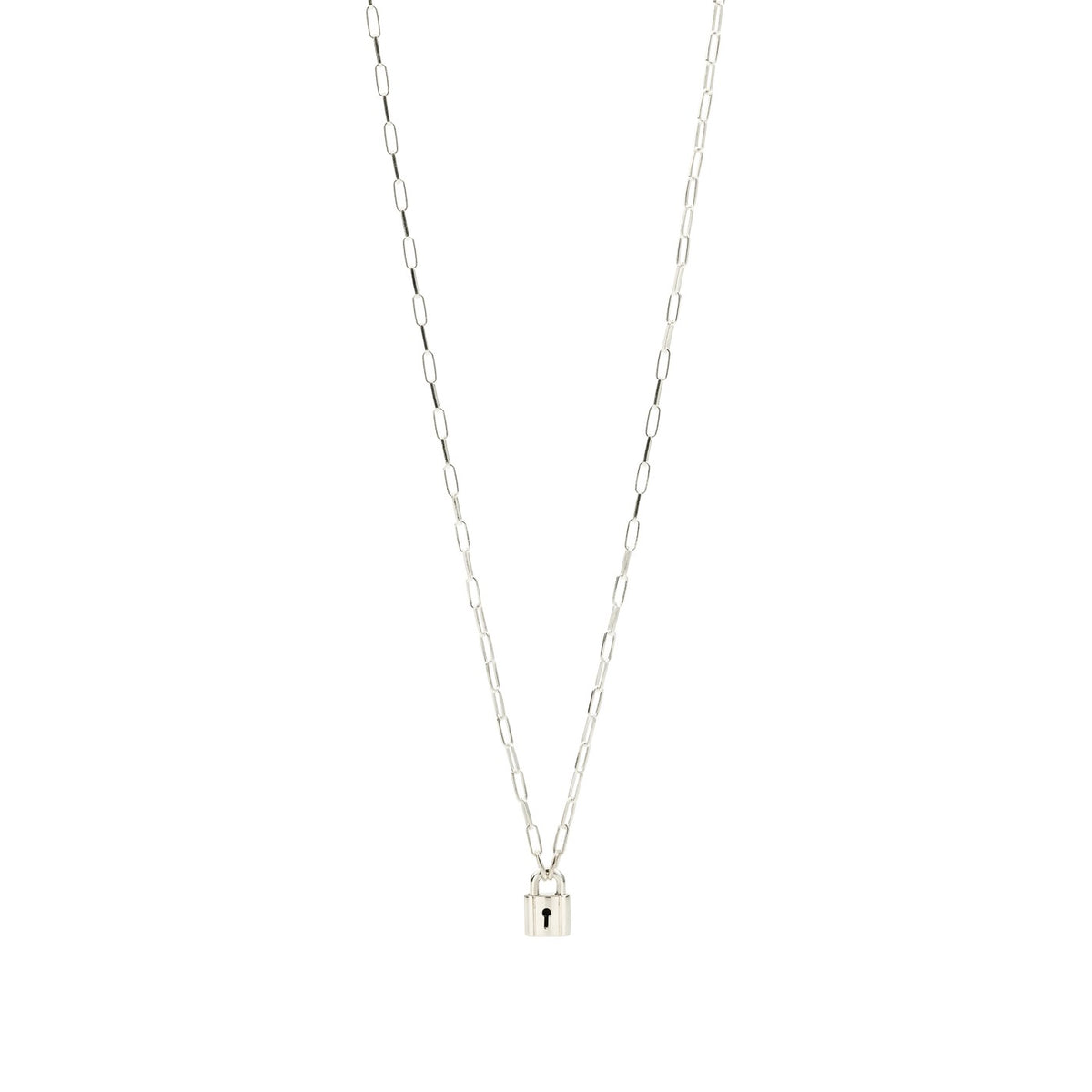Halsband Hänglås - Silver