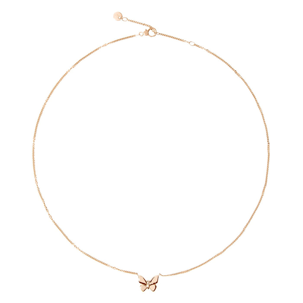 Collar Mariposa - Oro rosa de 9K