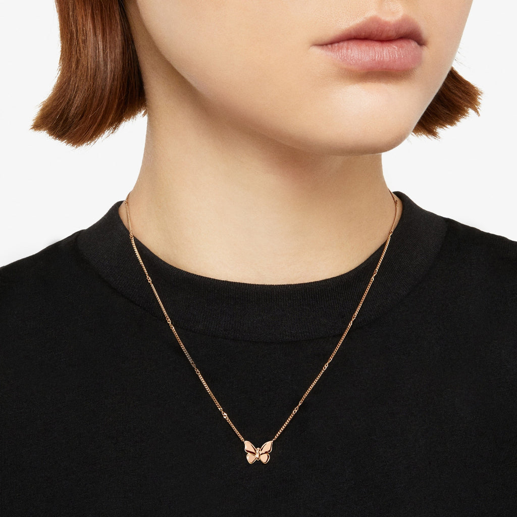 Collar Mariposa - Oro rosa de 9K