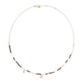Collar Moon & Sun - Oro rosa de 9 quilates, cuarzo y adularia