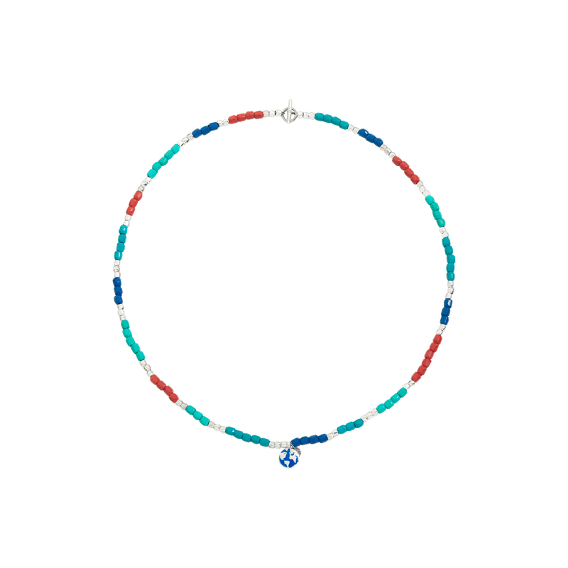 Collier Tenaka - Red Blue Turquoise