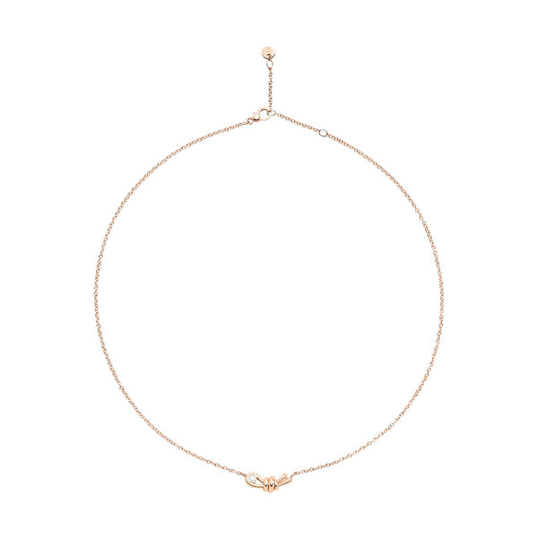 Halskette Nodo – 9K Roségold & Weißer Diamant