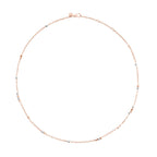 Halskette Mini Granelli – 9K Roségold & Silber