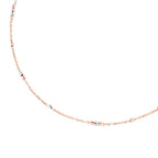 Halskette Mini Granelli – 9K Roségold & Silber