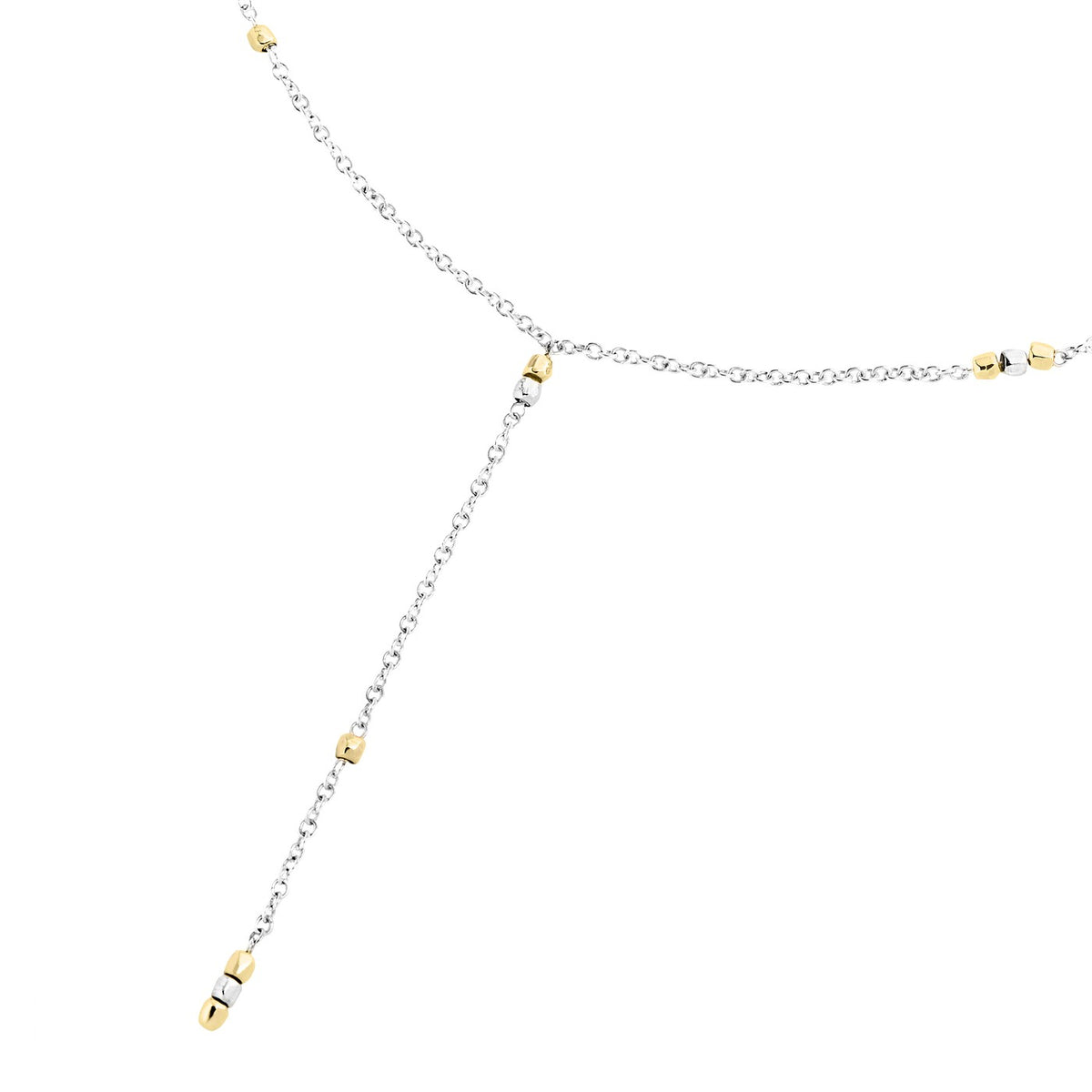 Naszyjnik Mini Granelli - Żółte złoto 18K i srebro