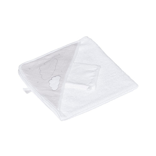 Cape De Bain Et Gant En Coton