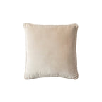 Cushion - Beige Beaded Border Velvet