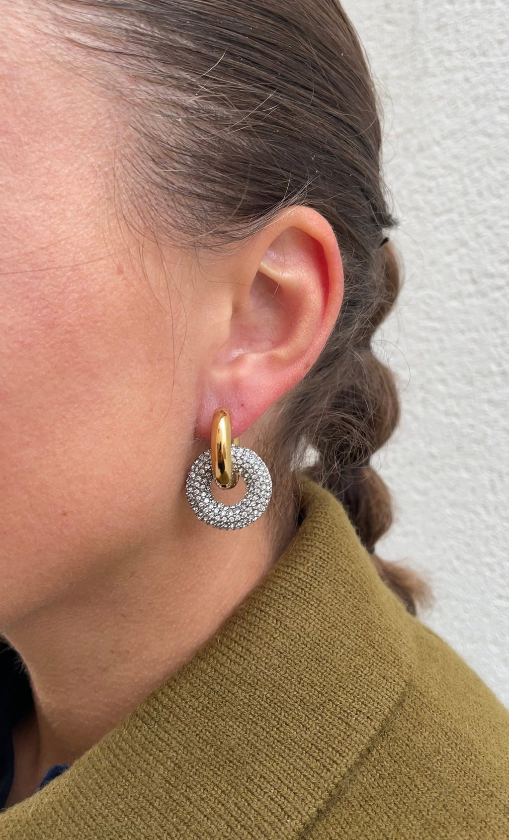 Asymmetric Festive hoop earrings