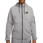 Sudadera con capucha y cremallera para hombre Nike Sportswear Tech Essentials - Gris jaspeado, negro
