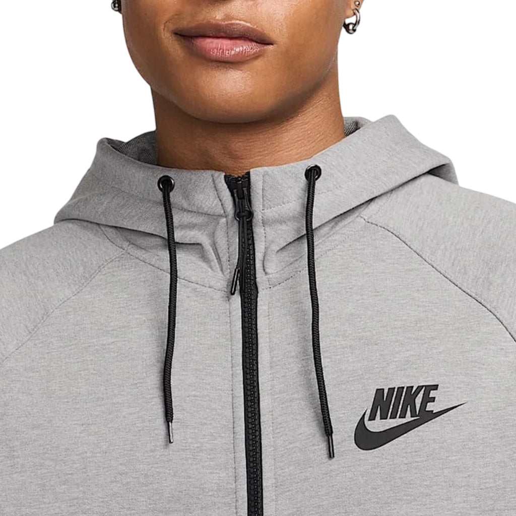 Sudadera con capucha y cremallera para hombre Nike Sportswear Tech Essentials - Gris jaspeado, negro