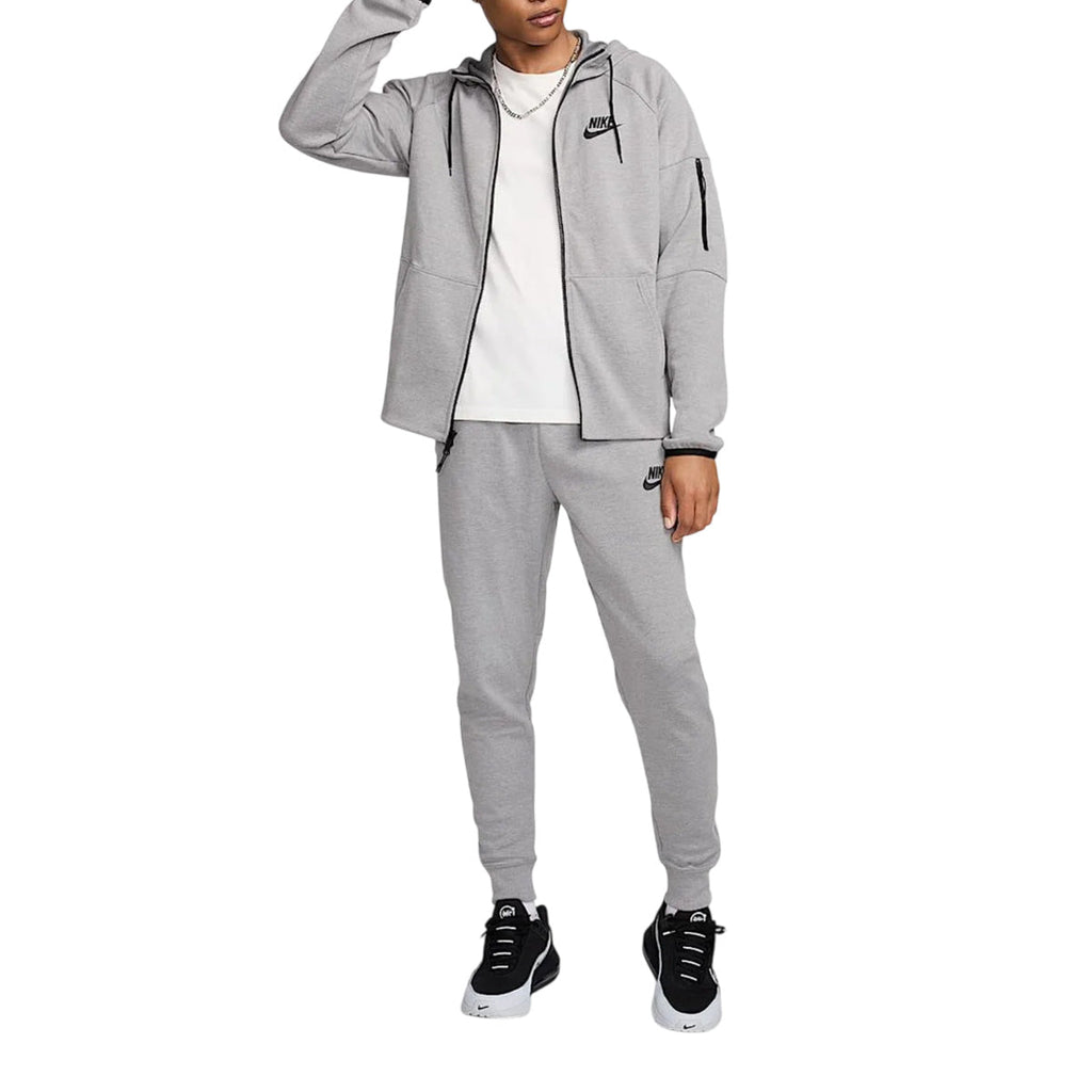 Sudadera con capucha y cremallera para hombre Nike Sportswear Tech Essentials - Gris jaspeado, negro