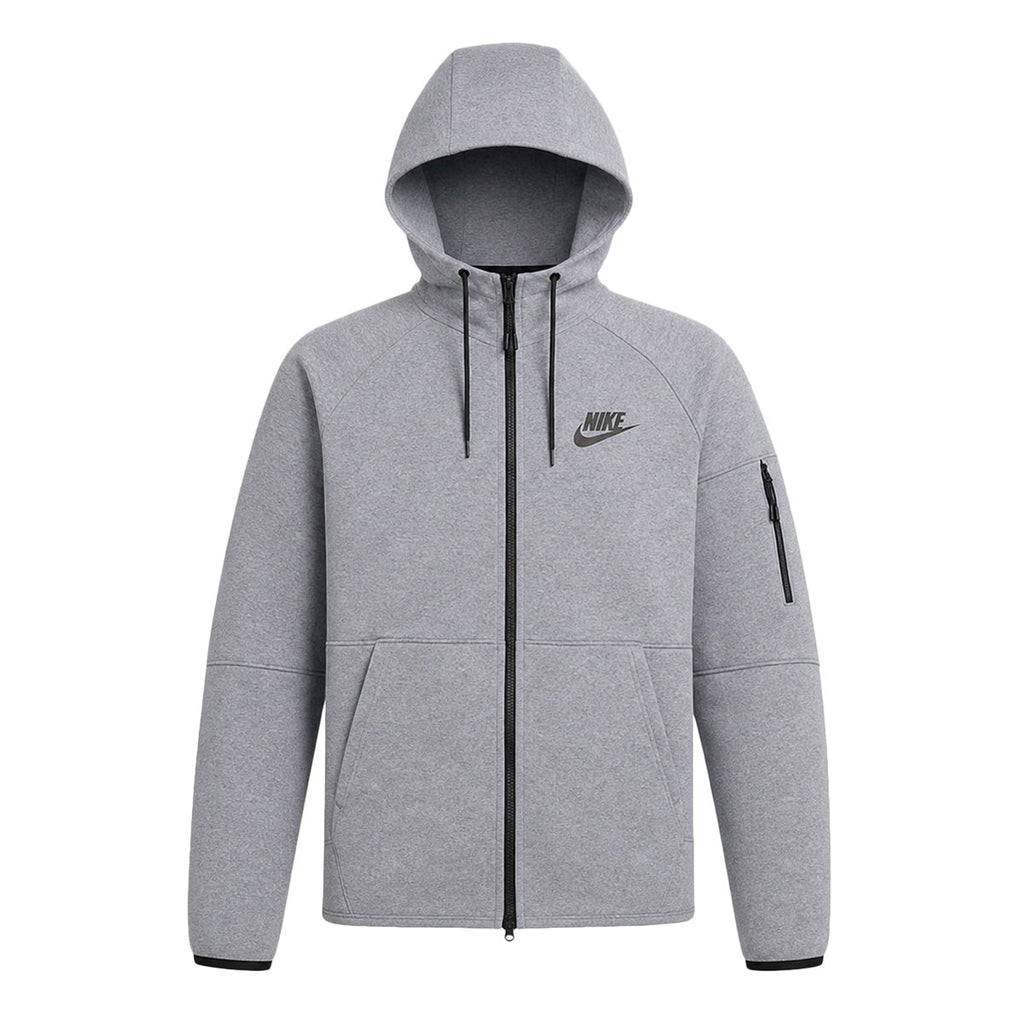 Nike Sportswear Tech Essentials herensweatshirt met rits en capuchon - Grijs, Zwart